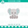 Cute baby elephant embroidery design file for crafting projects. Perfect for nursery decor or baby gifts.