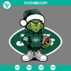 Baby Grinch New York Jets Football Santa Hat SVG design, perfect for Christmas crafting projects. PNG EPS DXF files available.