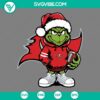 Baby Grinch Tampa Bay Buccaneers NFL football team fan wearing a Santa hat, SVG PNG EPS DXF files for crafting.