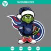 Baby Grinch Tennessee Titans in Santa Hat SVG, PNG, EPS, DXF files. Cute holiday sports design for fans.
