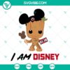 Baby Groot with Mickey Mouse Ears SVG image, Disney inspired design with I Am Disney SVG images, perfect for crafting projects.
