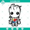 Baby Groot puzzle heart SVG download featuring Autism Fight and Superhero SVG images for crafts and projects.