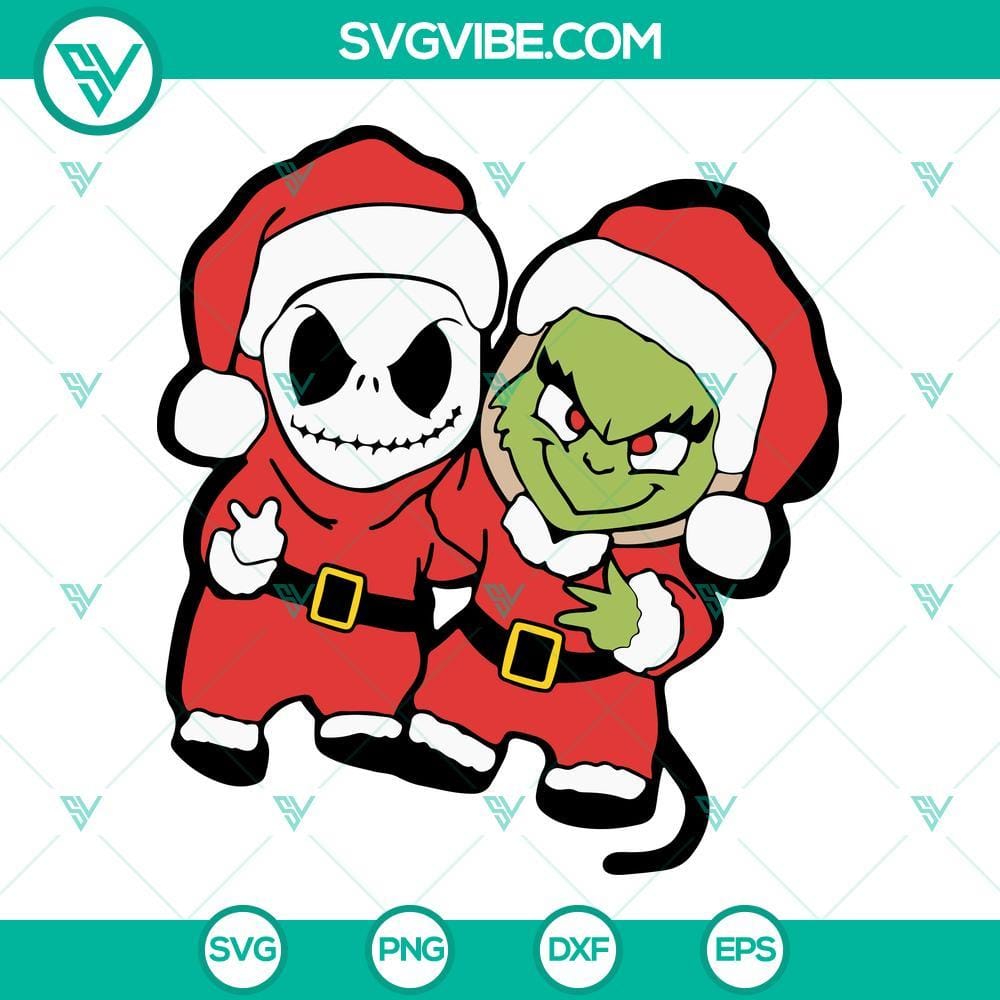 Baby Jack Grinch Mickey Mouse SVG Download Bundle, Santa Grinch SVG File, Santa Baby Jack Grinch Mickey Mouse and Santa Grinch SVG bundle for download. Perfect for holiday crafts and projects.