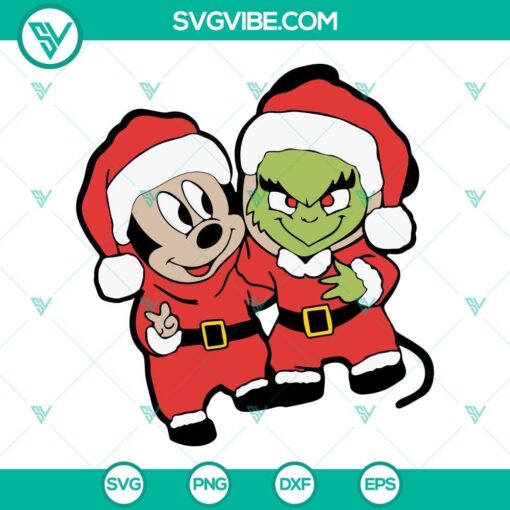 Baby Jack Grinch Mickey Mouse SVG Download Bundle, Santa Grinch SVG File, Santa 1