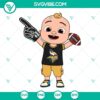 Cute Baby JJ from Cocomelon in Minnesota Vikings theme, perfect for SVG download for Cricut in PNG, DXF, and EPS formats.
