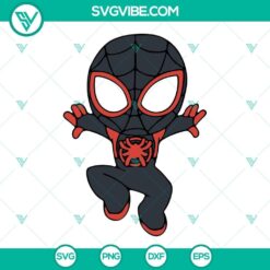 Baby Miles Morales SVG Files Bundle, Spider Man SVG Images, Black Spider Man 3