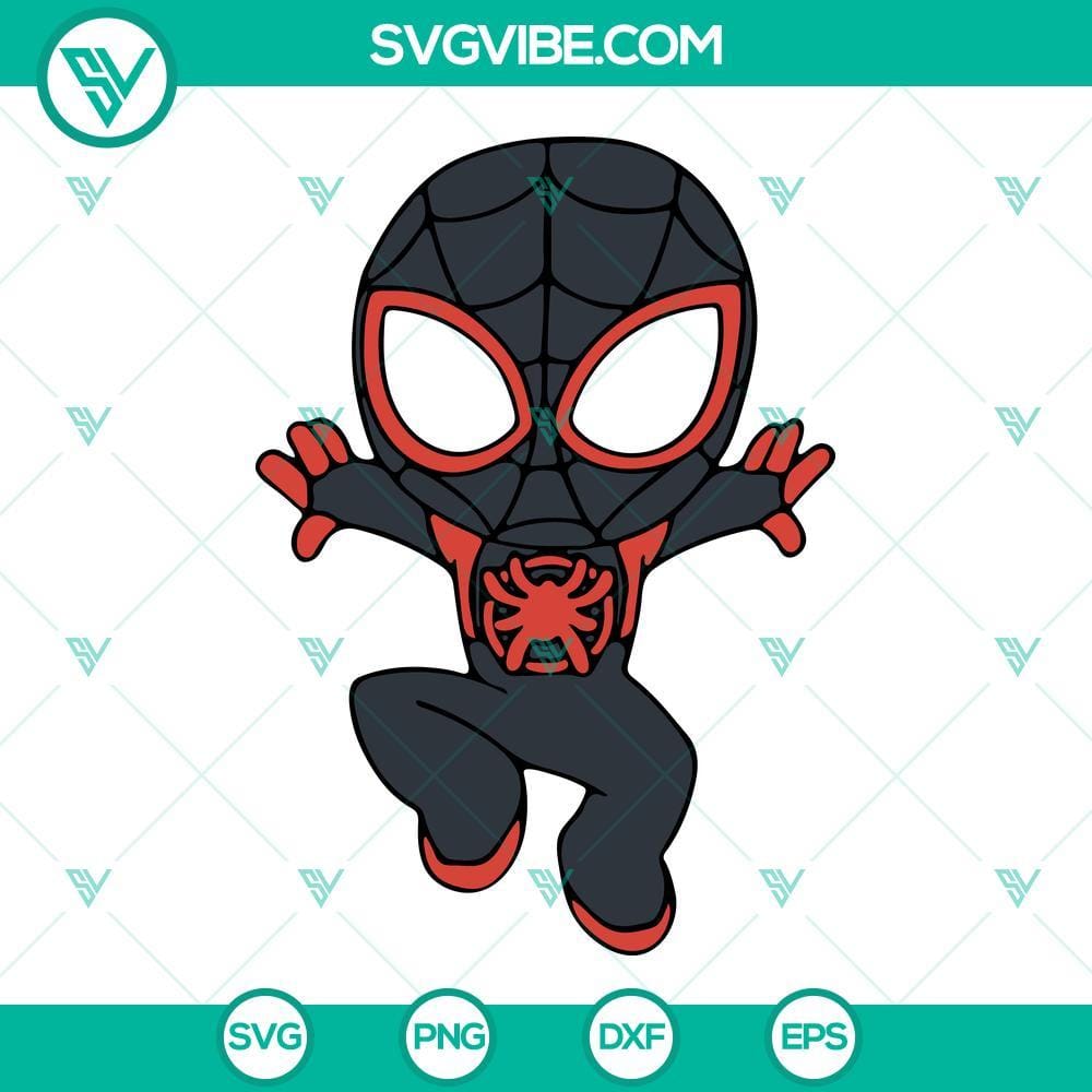 Baby Miles Morales SVG Bundle, Spider Man SVG, Black Spider Man SVG PNG DXF EPS Baby Miles Morales SVG Download Bundle, Spider Man SVG File, Black Spider Man 1
