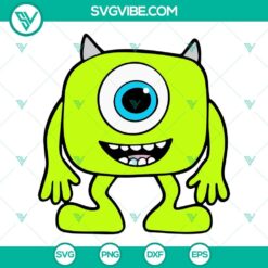 Baby Monsters Inc SVG bundle with Sully and Mike characters, Monsters Inc SVG design perfect for crafts, cute monster graphics.