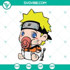 Baby Naruto, Naruto, and Anime Cartoon SVG designs for download. Perfect for anime fans and cosplay projects.
