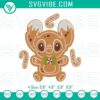 Baby Stitch Gingerbread Man Christmas embroidery file, cute holiday design for stitching projects.
