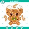 Baby Stitch Gingerbread Man Christmas SVG with EPS, PNG, DXF files for crafting projects.