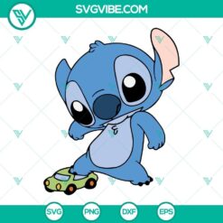 Baby Stitch character themed SVG image bundle for download, featuring multiple file formats like PNG, DXF, and EPS. Great for craft projects.