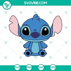 Baby Stitch SVG download with PNG, DXF, EPS files for Silhouette Vector Clipart. Cute cartoon character design for crafting projects.