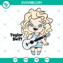 Baby Taylor Swift SVG file with the Eras Tour design in PNG, DXF, and EPS formats for Swiftie fans.