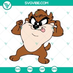 Baby Taz SVG clipart featuring Tasmanian Devil Looney Tunes character. Cute cut files download for crafts.