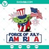 Baby Yoda 4th of July SVG with American flag design, ideal for patriotic crafting projects.
