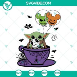 Baby Yoda Halloween SVG Files Bundle, Baby Yoda Star Wars Halloween SVG Files 5