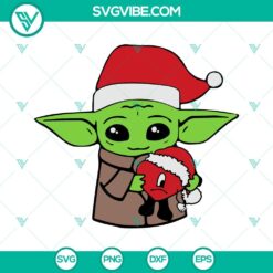 Baby Yoda holding Bad Bunny heart SVG files for Christmas. Festive Bad Bunny Christmas SVG image. Ideal for holiday crafting projects.
