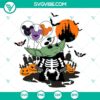 Baby Yoda skeleton and Halloween-themed SVG images for digital crafting, in PNG, DXF, and EPS formats. Great for Halloween projects.