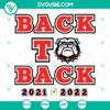 Georgia Bulldogs SVG file with National Champions design, back to back, football team spirit.
