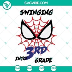 Back to school and first day of school SVG images with Spiderman in spider web design. Great for school supplies.