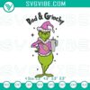 Embroidery file for Bad & Grinchy Christmas Stanley Tumbler with funny holiday pattern, great for festive DIY projects.