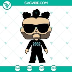 Bad Bunny 2032 design in SVG, PNG, DXF, and EPS formats for instant download. Trendy music artist illustration.