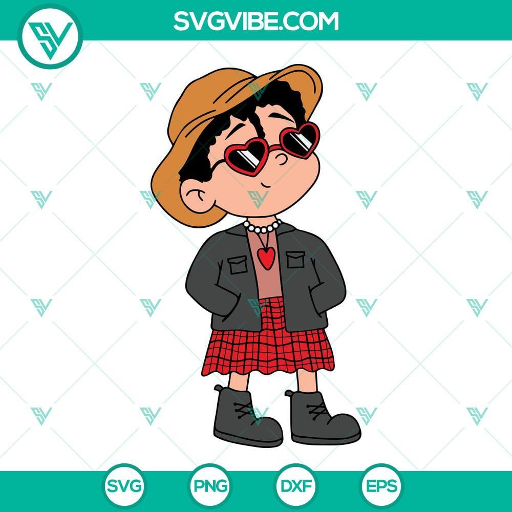 Bad Bunny Baby Benito SVG PNG DXF EPS Cut Files For Cricut Silhouette Bad Bunny Baby Benito SVG images PNG DXF EPS cut files featuring adorable cartoon character perfect for Cricut and crafts.