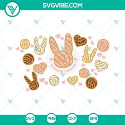 "Bad Bunny Cafecito y Benito Easter Cup Wrap SVG Files and Pan, festive Easter bunny design for digital crafting projects"