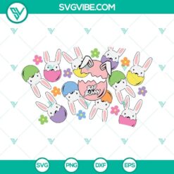 Bad Bunny Easter Eggs Starbucks Cup SVG Image, Bad Bunny Easter SVG Files