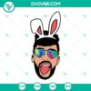 Bad Bunny Easter sunglasses SVG with Baby Benito design, perfect for Easter crafts. SVG file, PNG, DXF download.