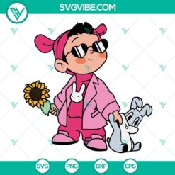 Bad Bunny Easter SVG Image, Baby Benito SVG Files, Baby Bad Bunny SVG File, Bad