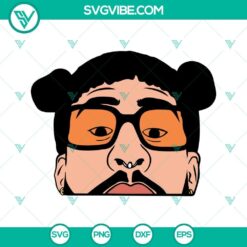Bad Bunny bundle SVG files - including Bad Bunny face design in PNG format. Perfect for crafts, Cricut, and DIY projects.