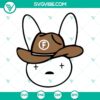 Bad Bunny and Sad Heart Cowboy SVG files bundle, Grupo Frontera SVG design, unique and trendy digital cut files for crafting projects.