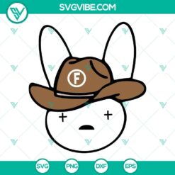 Bad Bunny and Sad Heart Cowboy SVG files bundle, Grupo Frontera SVG design, unique and trendy digital cut files for crafting projects.