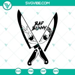 Bad Bunny Halloween SVG design featuring a festive and spooky theme with Halloween elements for digital use.