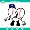 Bad Bunny heart baseball and Dodgers themed SVG download for digital use. Great for Bad Bunny fans.