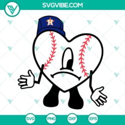 Bad Bunny heart baseball and Dodgers themed SVG download for digital use. Great for Bad Bunny fans.