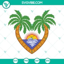 Bad Bunny Heart Shape Beach SVG Files, Bad Bunny Dolphins Vacation SVG Files
