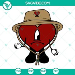 Bad Bunny Heart SVG with Un Verano Sin Ti and Sad Heart designs. Baby-themed SVG download.