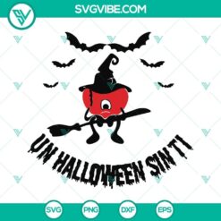 Bad Bunny Heart Witch Halloween SVG with "Un Verano Sin Ti" featuring spooky themed design elements for Halloween celebration.