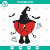 Bad Bunny Heart Witch Hat Halloween SVG designs for crafts and decorations, featuring cute and spooky elements.