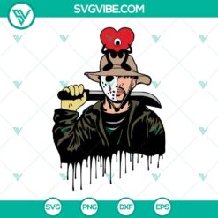 Bad Bunny Jason Voorhees SVG File perfect for Halloween, spooky Bad Bunny design, ideal for Halloween SVG download.