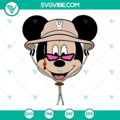 Bad Bunny and Mickey Mouse themed SVG images featuring Verano Sin Ti design and Baby Benito Mickey character. Unique and playful design for crafts.