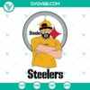 Bad Bunny Pittsburgh Steelers SVG files for Cricut and Silhouette, including DXF and PNG formats, featuring team logo and iconic rabbit design.