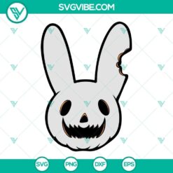 Bad Bunny Pumpkin Halloween SVG Files PNG DXF EPS Digital File Clipart 2