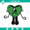 Bad Bunny Sad Heart Frankenstein Monster SVG design for Halloween festivities. Download now for spooky crafts.