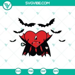 Bad Bunny vampire bats Halloween SVG design for digital cutting files in PNG, DXF, EPS formats.
