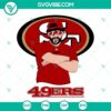 Bad Bunny San Francisco 49ers themed SVG design for Cricut and Silhouette machines in DXF, EPS, and PNG formats.