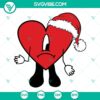Bad Bunny themed Santa hat and Santa Claus SVG images for Christmas celebration in PNG format.